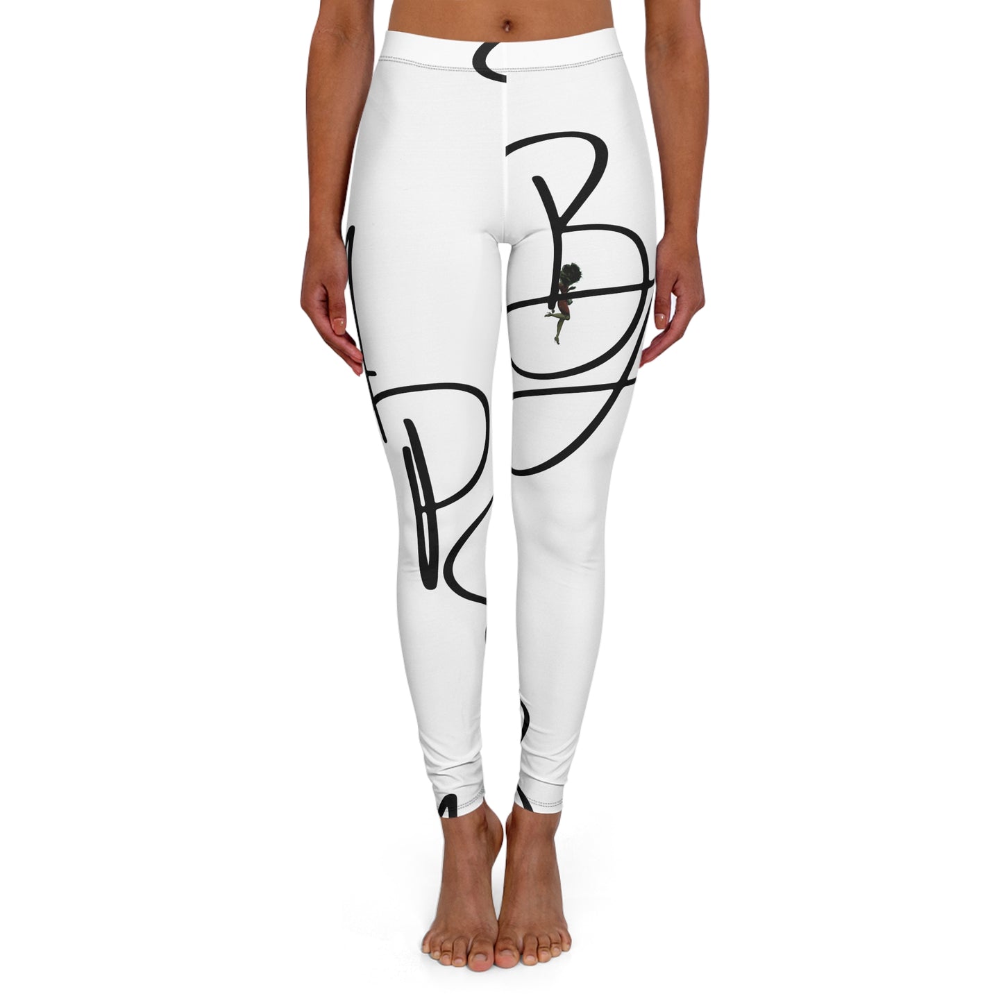 B.a.p.s-Diva white High-Waist Women’s Leggings — Everyday Activewear Yoga Pants