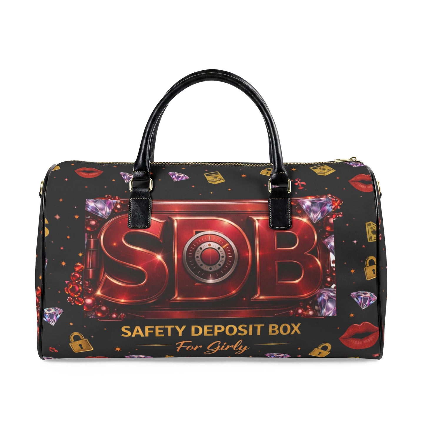 Safety Deposit Box Leather Travel Bag — Women's Weekend Duffel