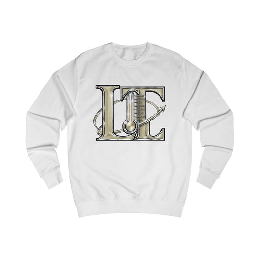 LT khaki Sweatshirt — Vintage Metallic Lettering (Lewis and Friends)