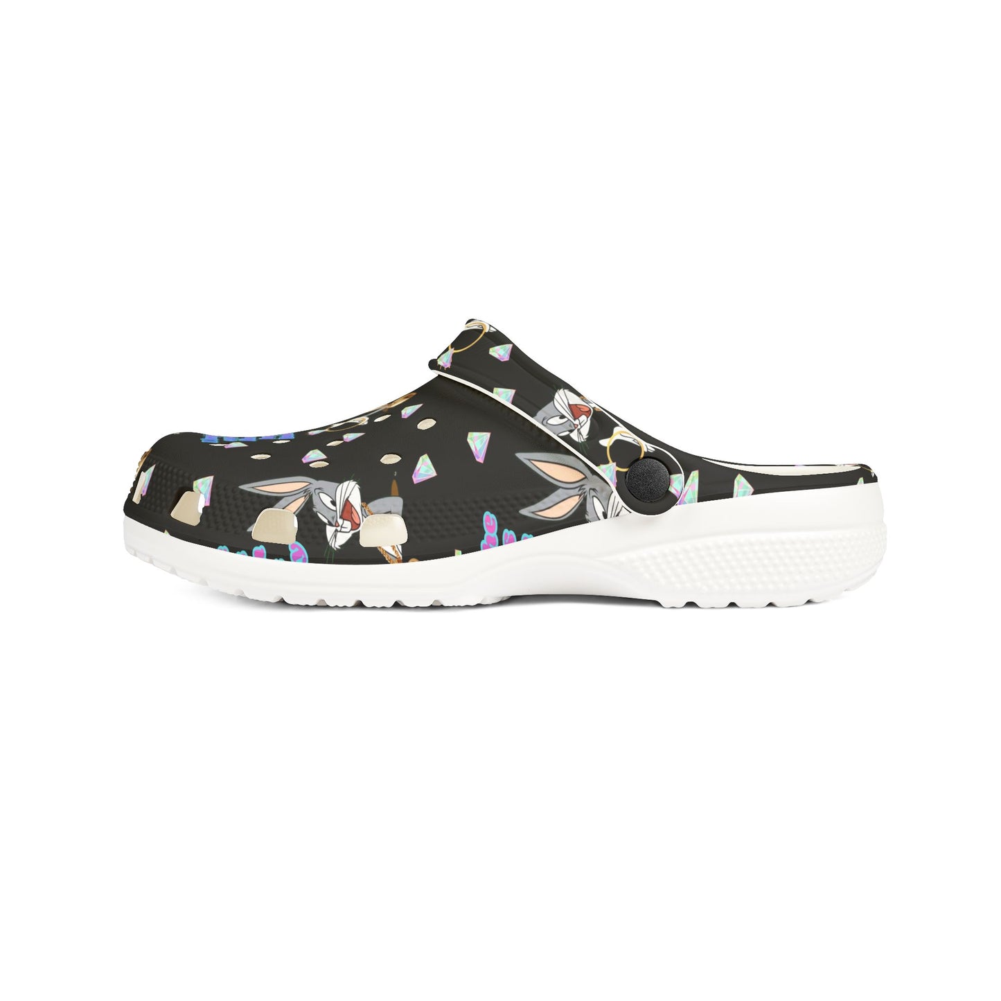 Bugs carrot — Black Abstract Floral All-Over Print