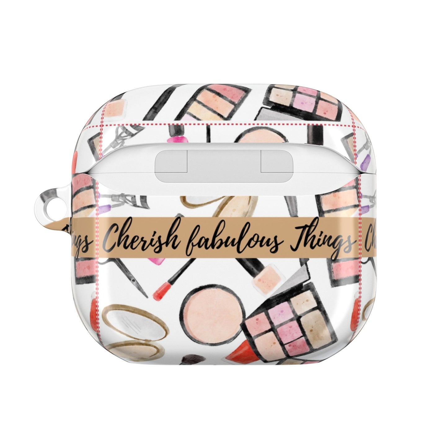 Cherish fabulous things -Makeup Pattern AirPod Case — “Cherish Fabulous Things” Cosmetic Design