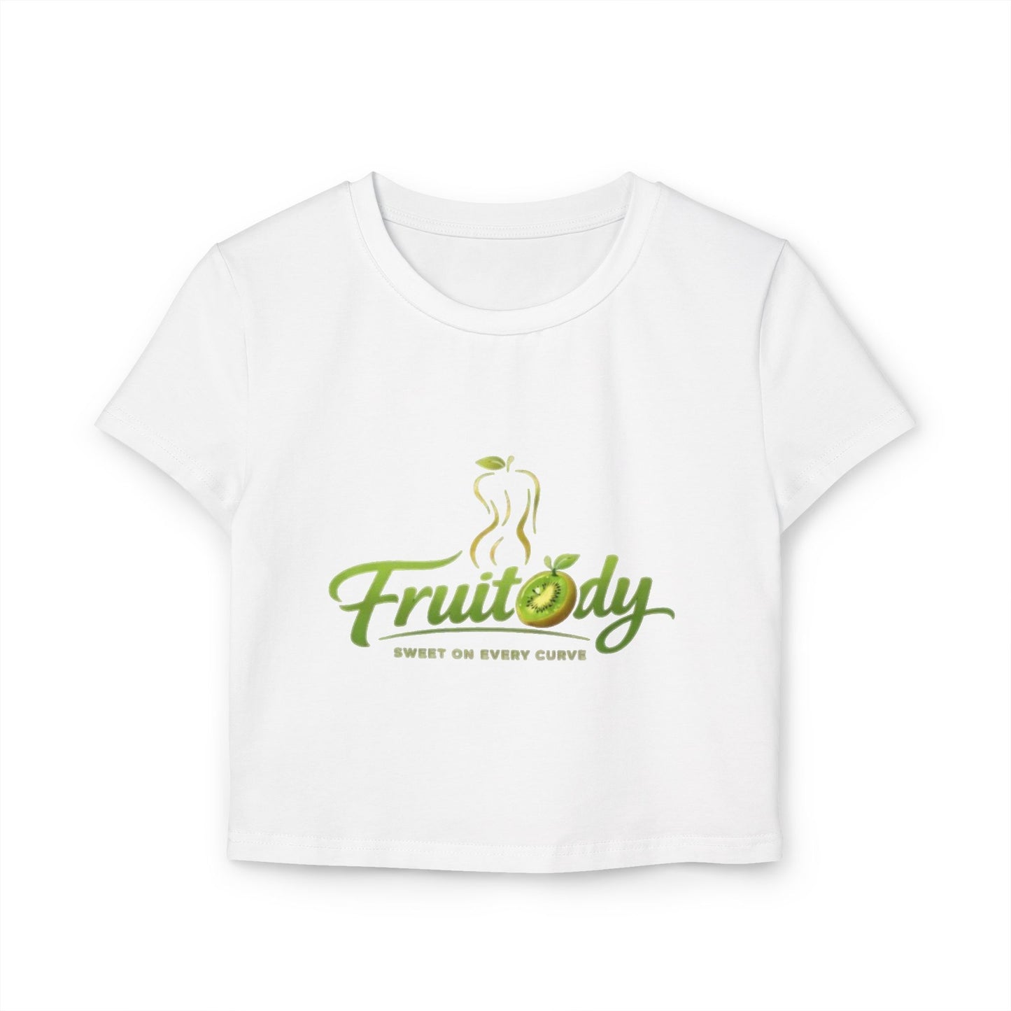 Fruitody Women's Crop Tee — kiwi Fruit Logo Casual Summer Top