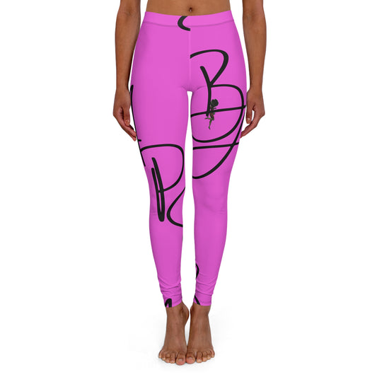 B.a.p.s-Diva Pink High-Waist Women’s Leggings — Everyday Activewear Yoga Pants