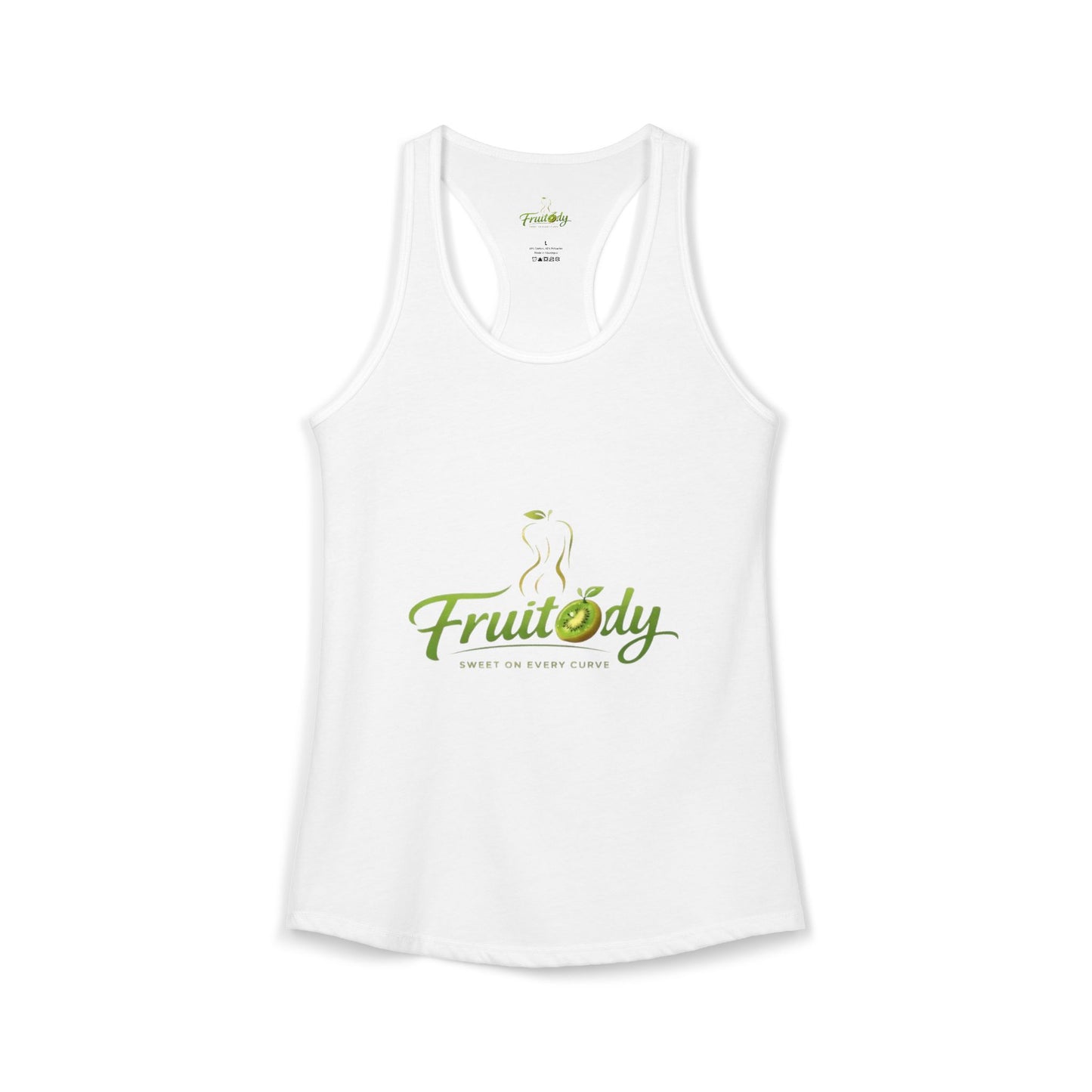 Black Women's Fruitody kiwi Racerback Tank