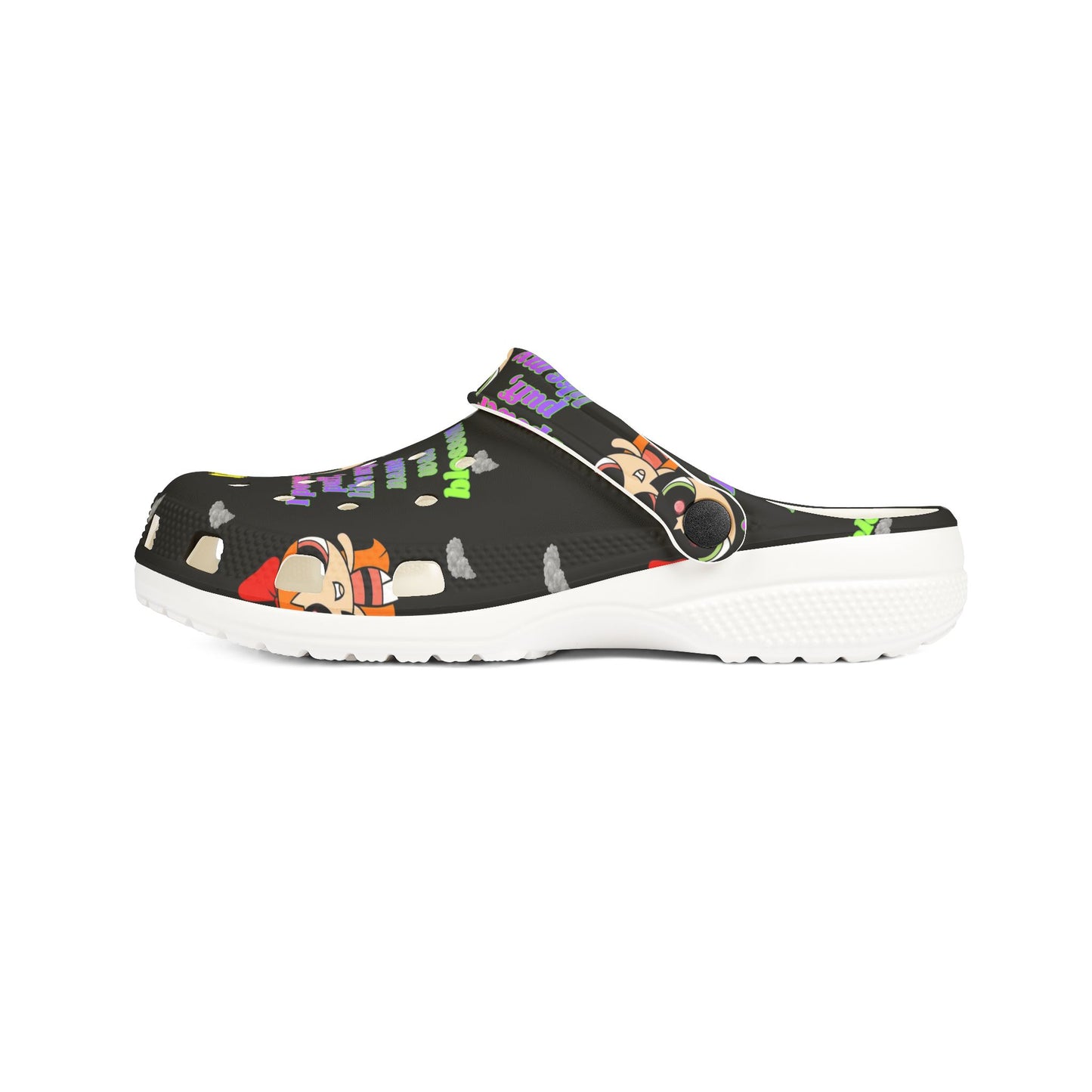 Powerpuff crocs - 'Think Blossom' Cartoon Slip-On Shoes