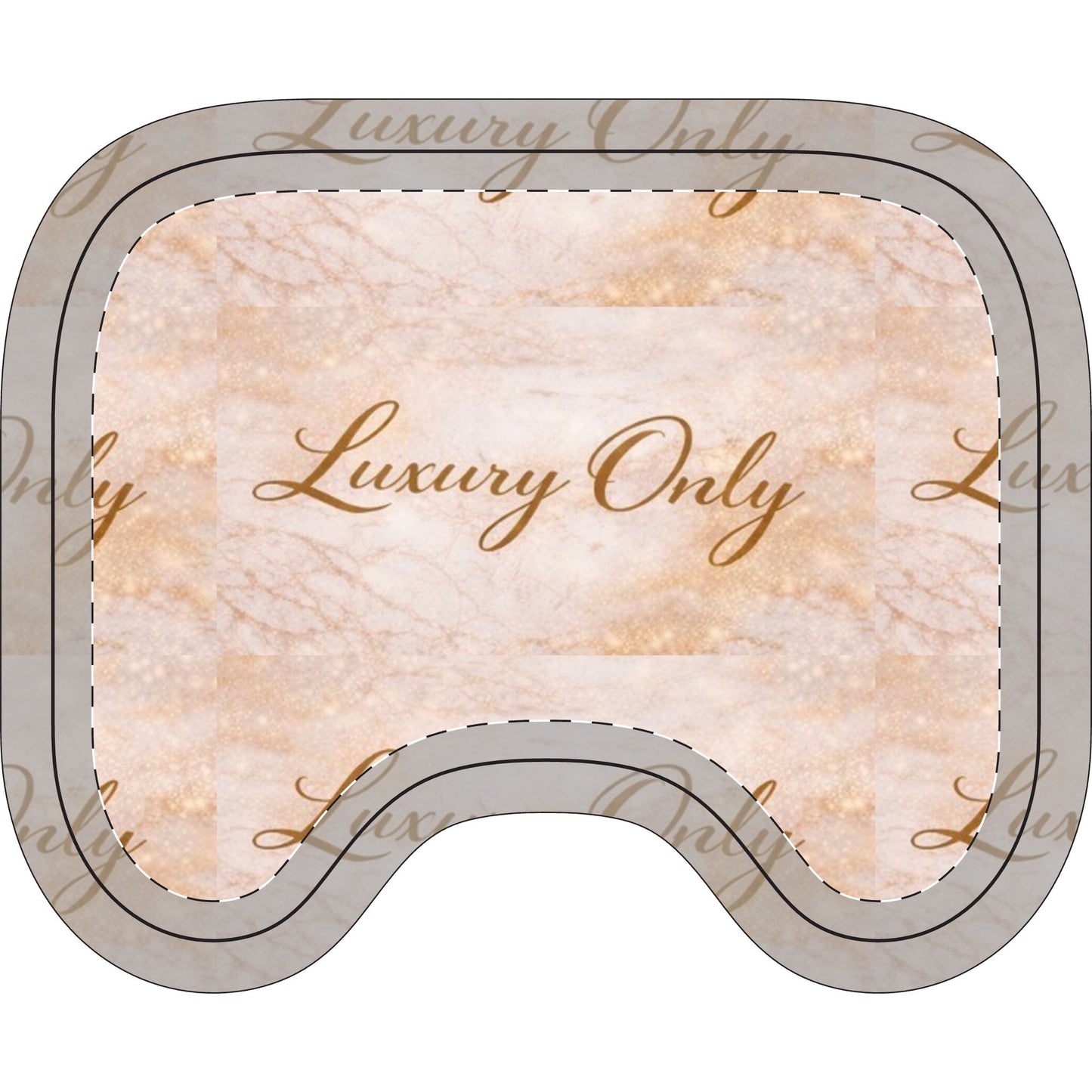 Girl Luxury Only Marble Bathroom 3-Piece Toilet Rug Set