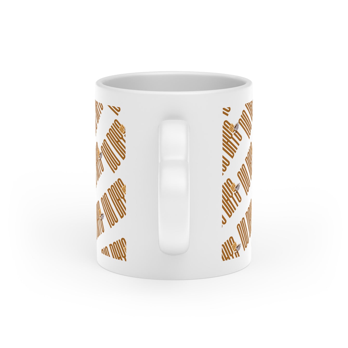 No days off coffee-Heart Mug — "No Days Off" Coffee Cup (Pink Retro Typography)