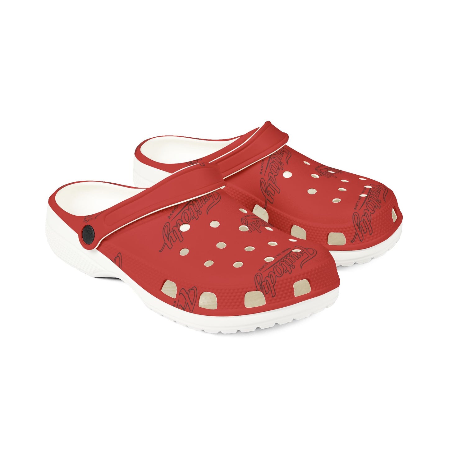 Apple FRUITODY-Foam Clogs — Comfortable Slip-On Shoes with All-Over Logo Print