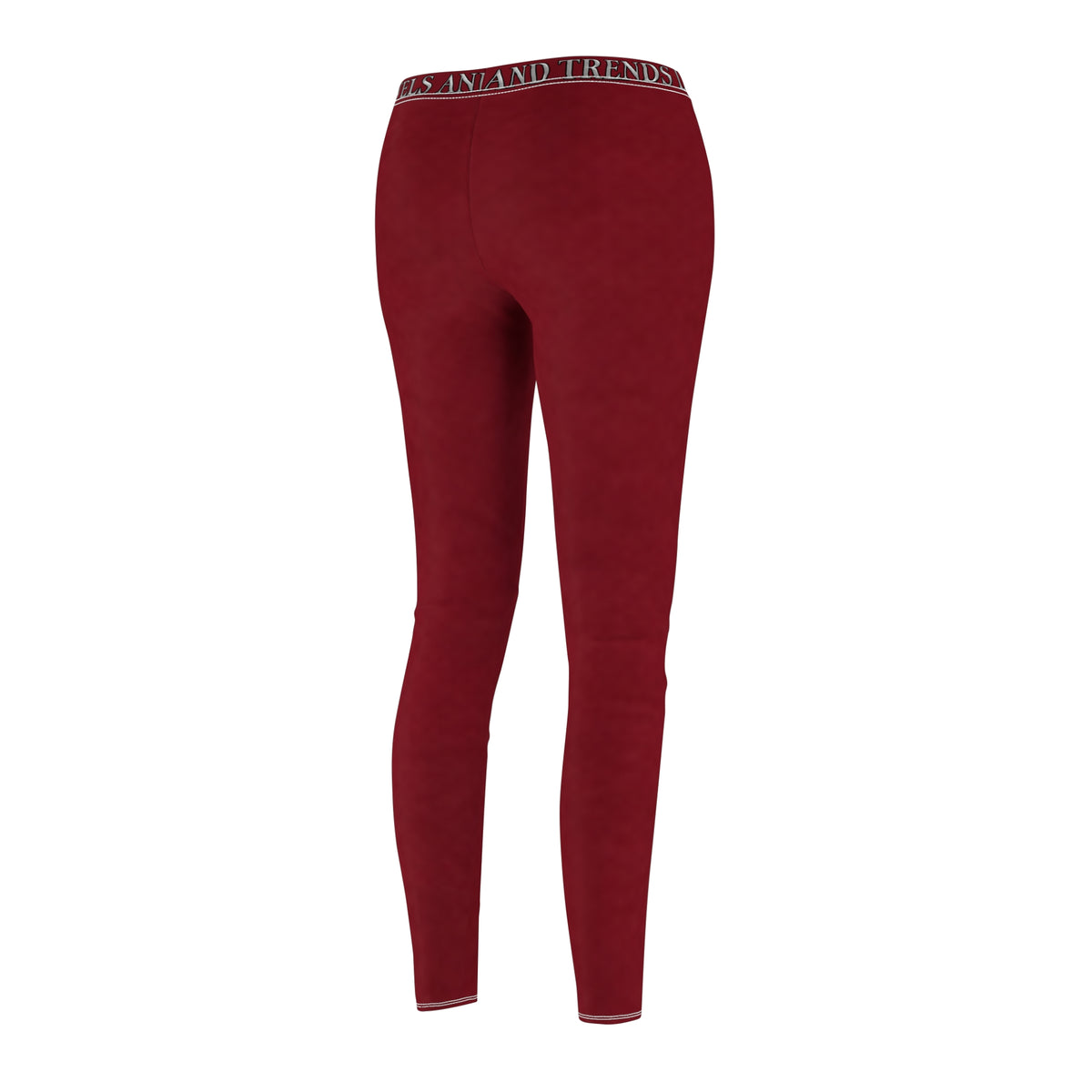 Burgundy  Levels and Trends Leggings — All-Over Printed Casual Women's Leggings