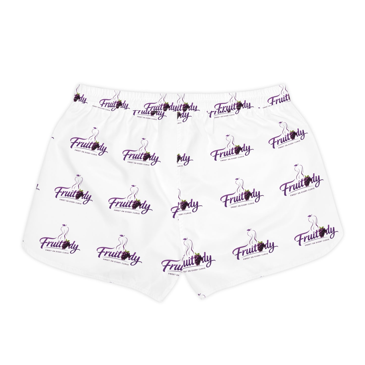 Fruitody grapes-Women's Casual Shorts — White All-Over Print