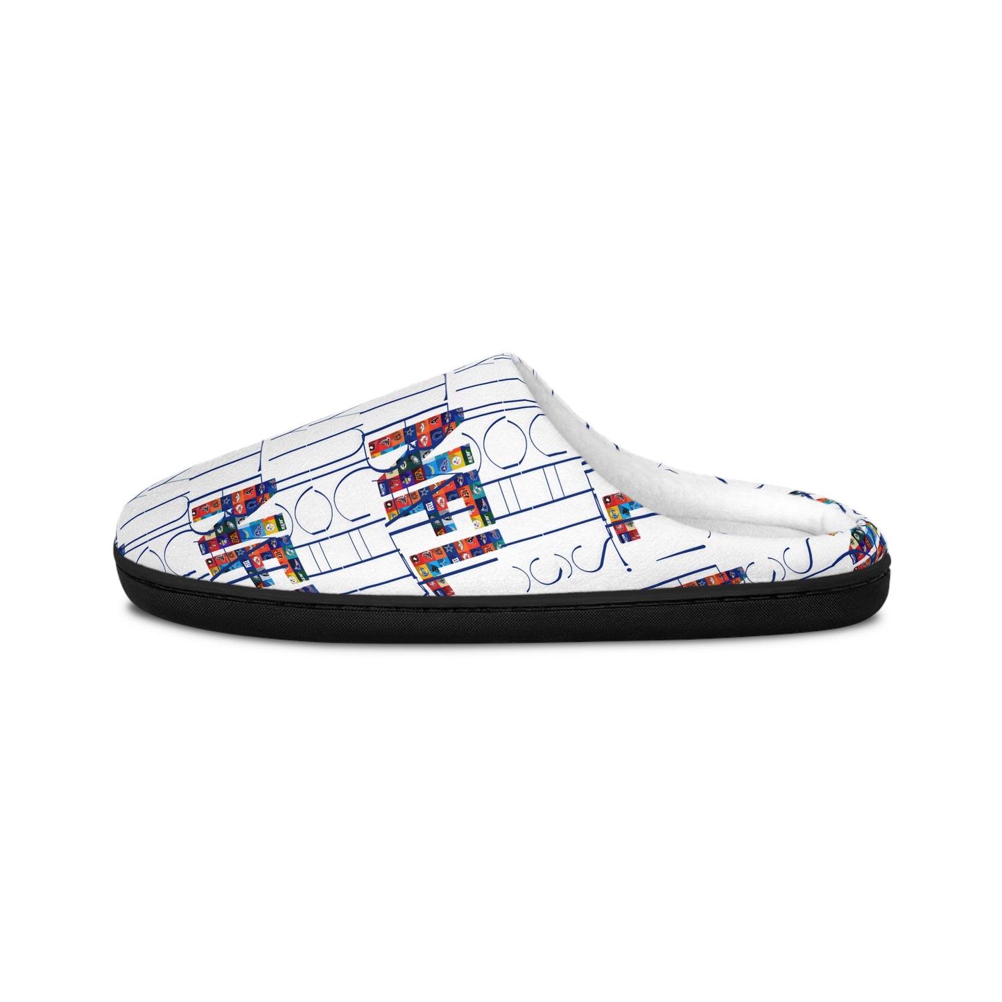 Cozy Retro Indoor Slippers – Fun Design for Relaxing Days, Gift for Men, Housewarming, Holiday Comfort, Stylish Lounging