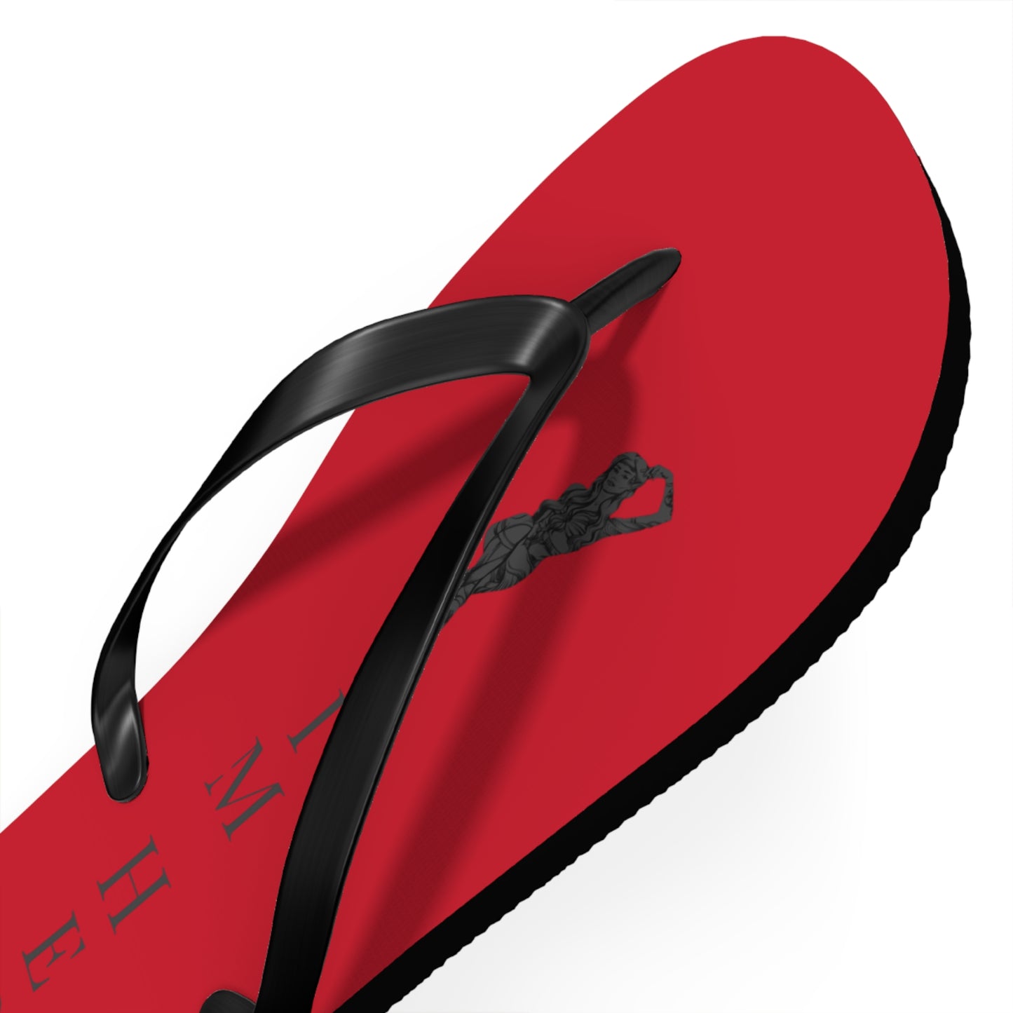 Red 'I'm Her' Flip Flops – Couples Beach Sandals
