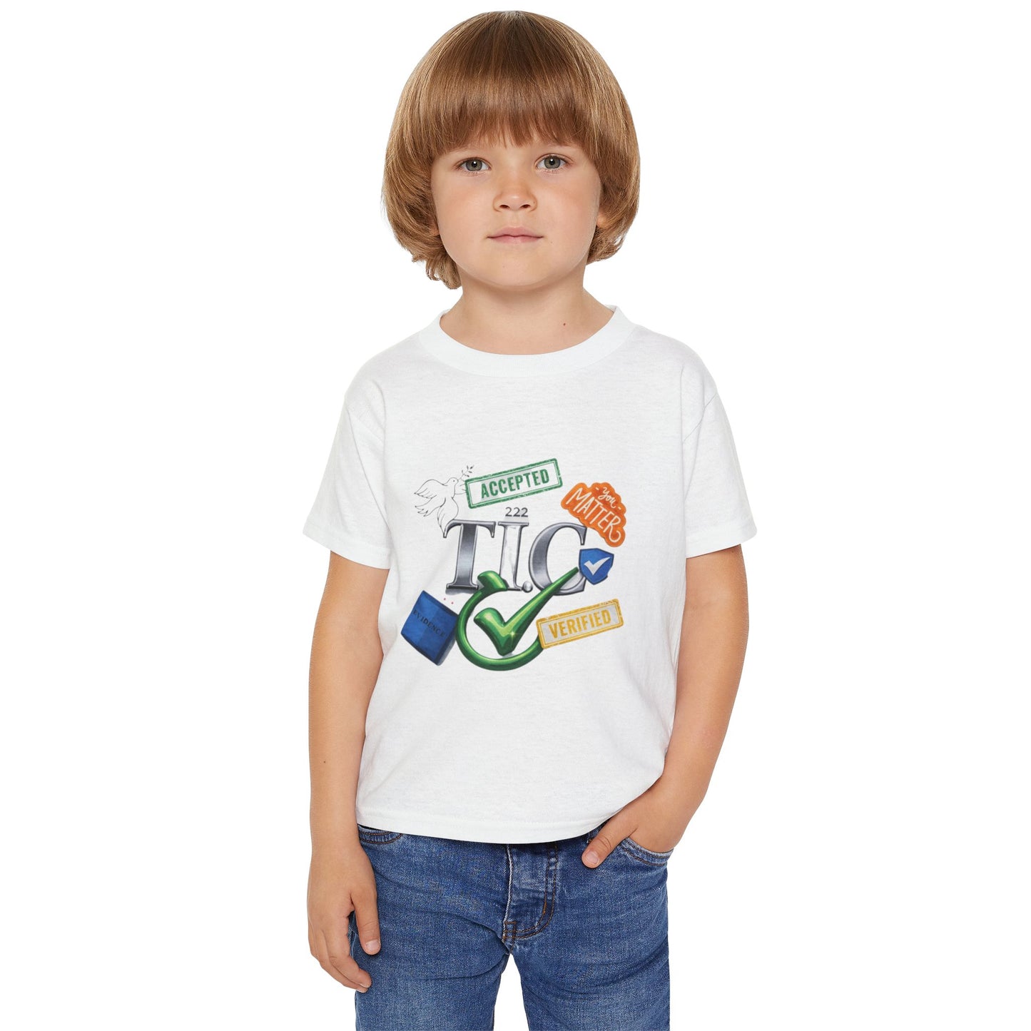 Toddler T-Shirt - Playful 'Accepted Verified' Badge Graphic