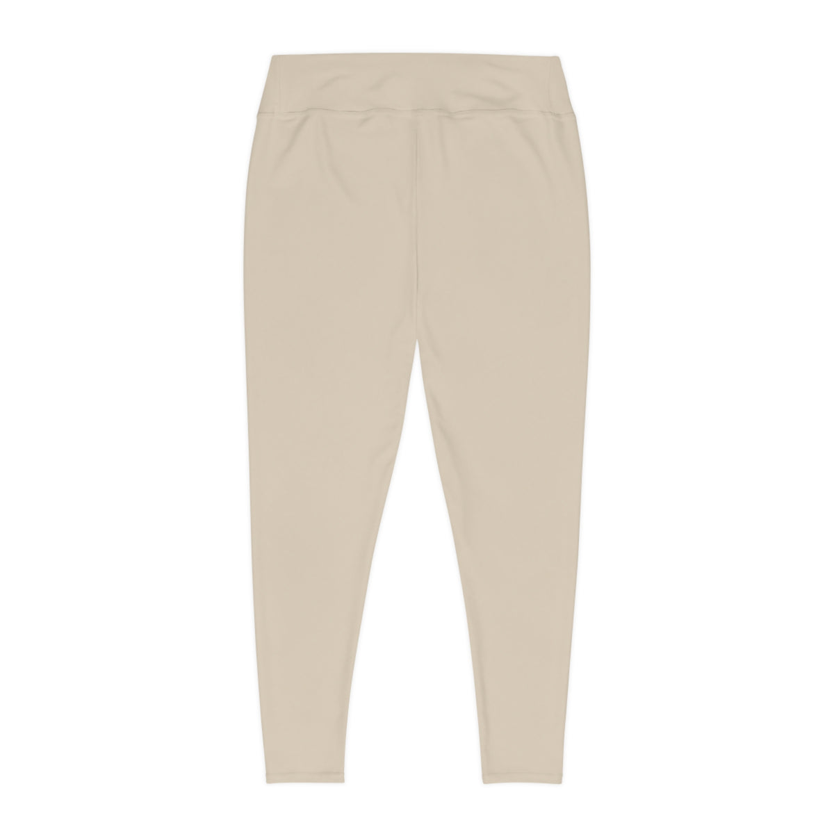 Single LT Plus Size Leggings - Neutral Script Allover Print