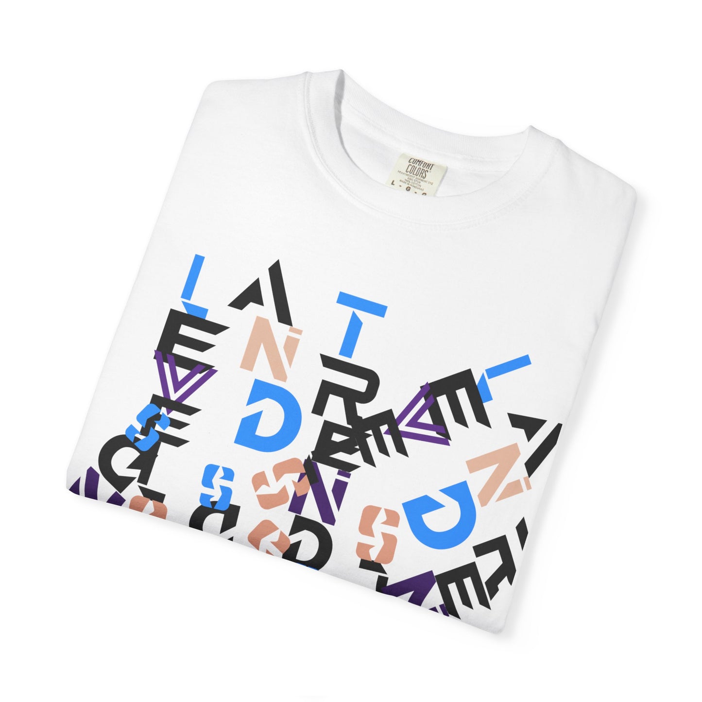 Abstract Typography T-Shirt — Modern Graphic Lettering Tee