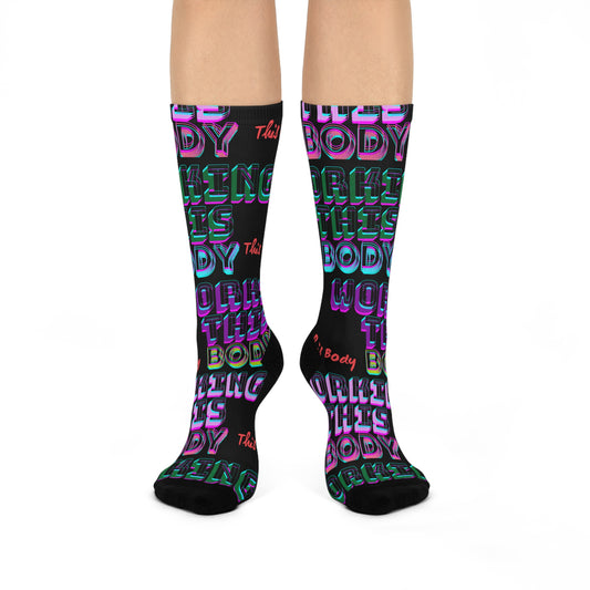 Vibrant Cushioned Crew Socks - Fun, Colorful Designs for Daily Comfort, Gift for Friends, Family, or Self-Care