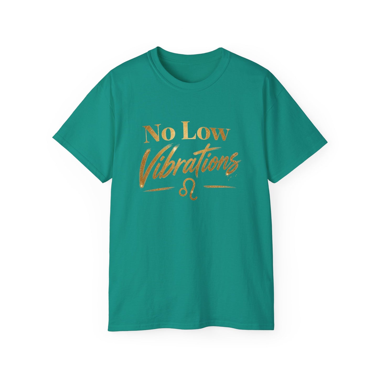 No Low Vibrations Tee — Leo Zodiac Horoscope Graphic Shirt