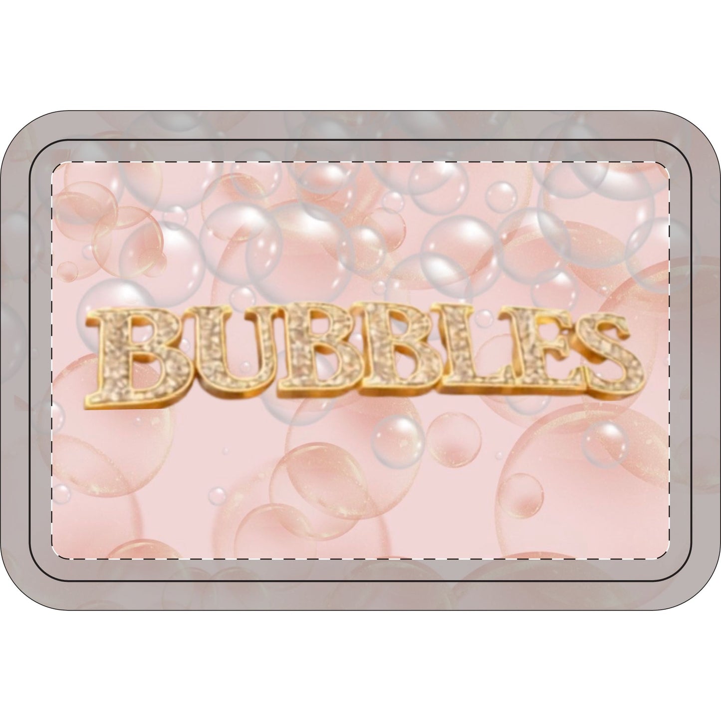 Toilet Three-Piece Set - 'Bubbles' Pink Bubble Bath Bathroom Rug & Lid Cover