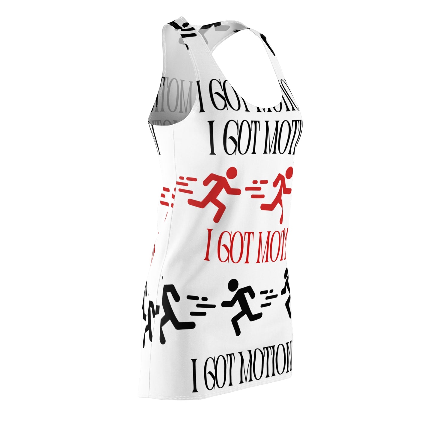 Racerback Dress — "I GOT MOTION" Running Graphic