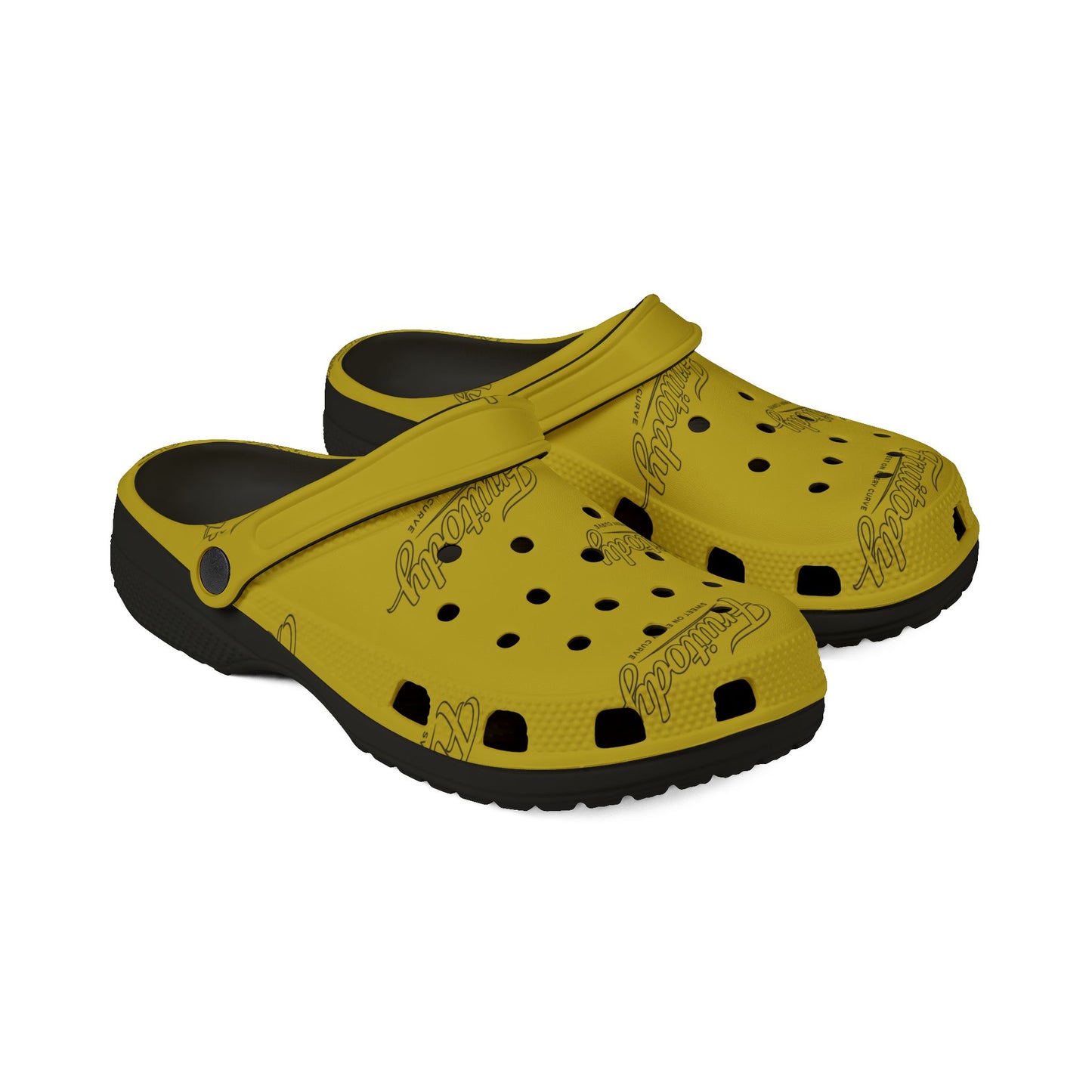 Lemon FRUITODY-Foam Clogs — Comfortable Slip-On Shoes with All-Over Logo Print