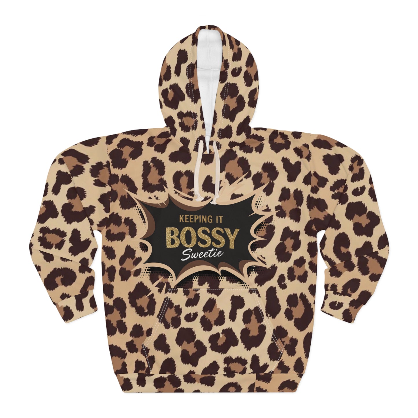 Leopard Print "Keeping It Bossy Sweetie" Hoodie