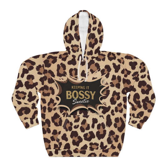 Leopard Print "Keeping It Bossy Sweetie" Hoodie