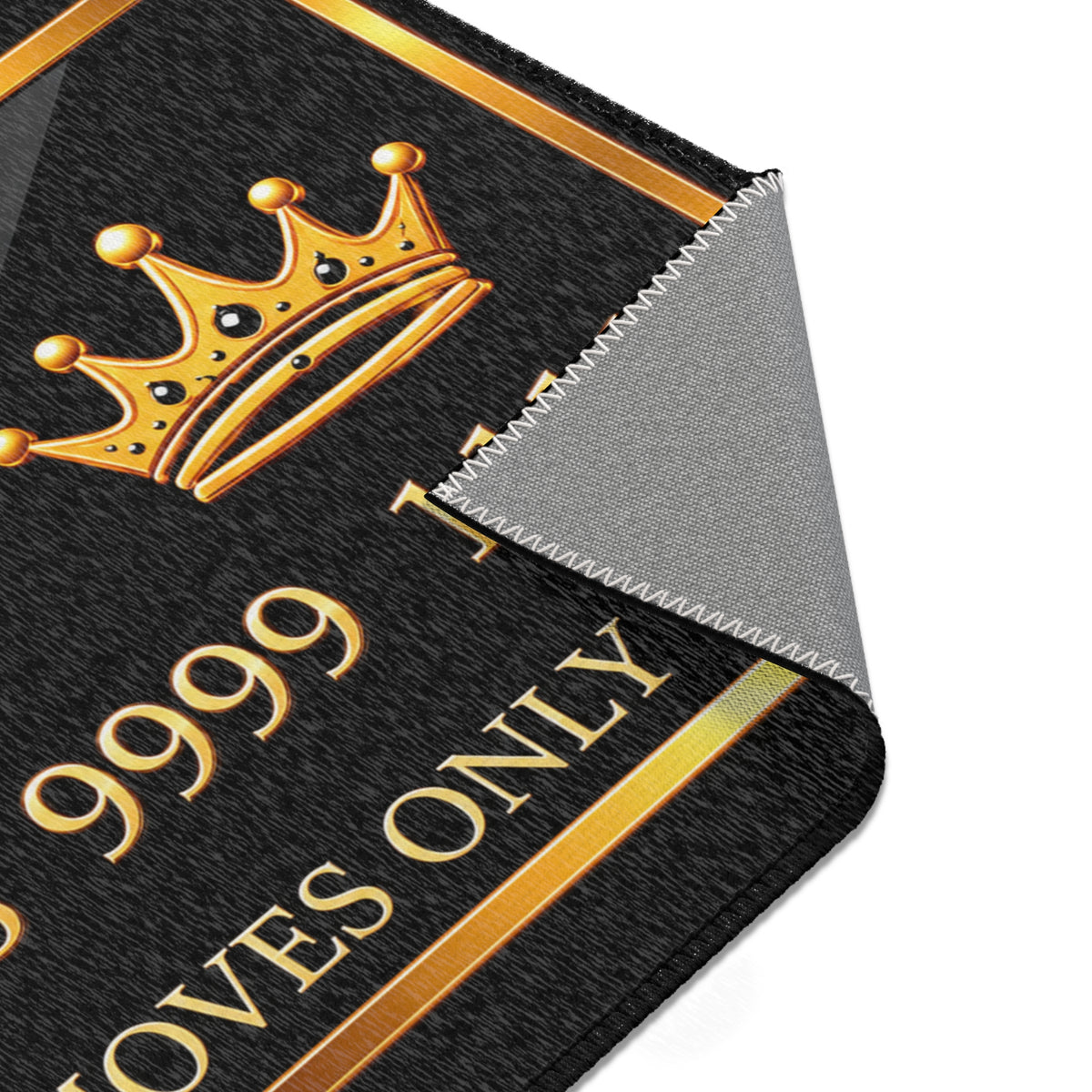 Luxury Leo Credit Card Area Rug — "Big Moves Only" Black & Gold Accent Rug