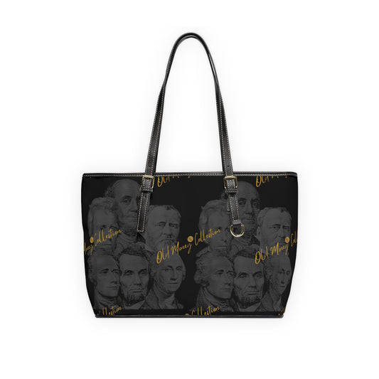 Presidents Pattern PU Leather Shoulder Bag — Vintage US Founding Fathers Print