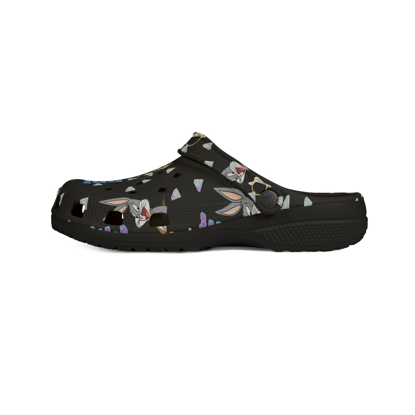 Bugs carrot — Black Abstract Floral All-Over Print