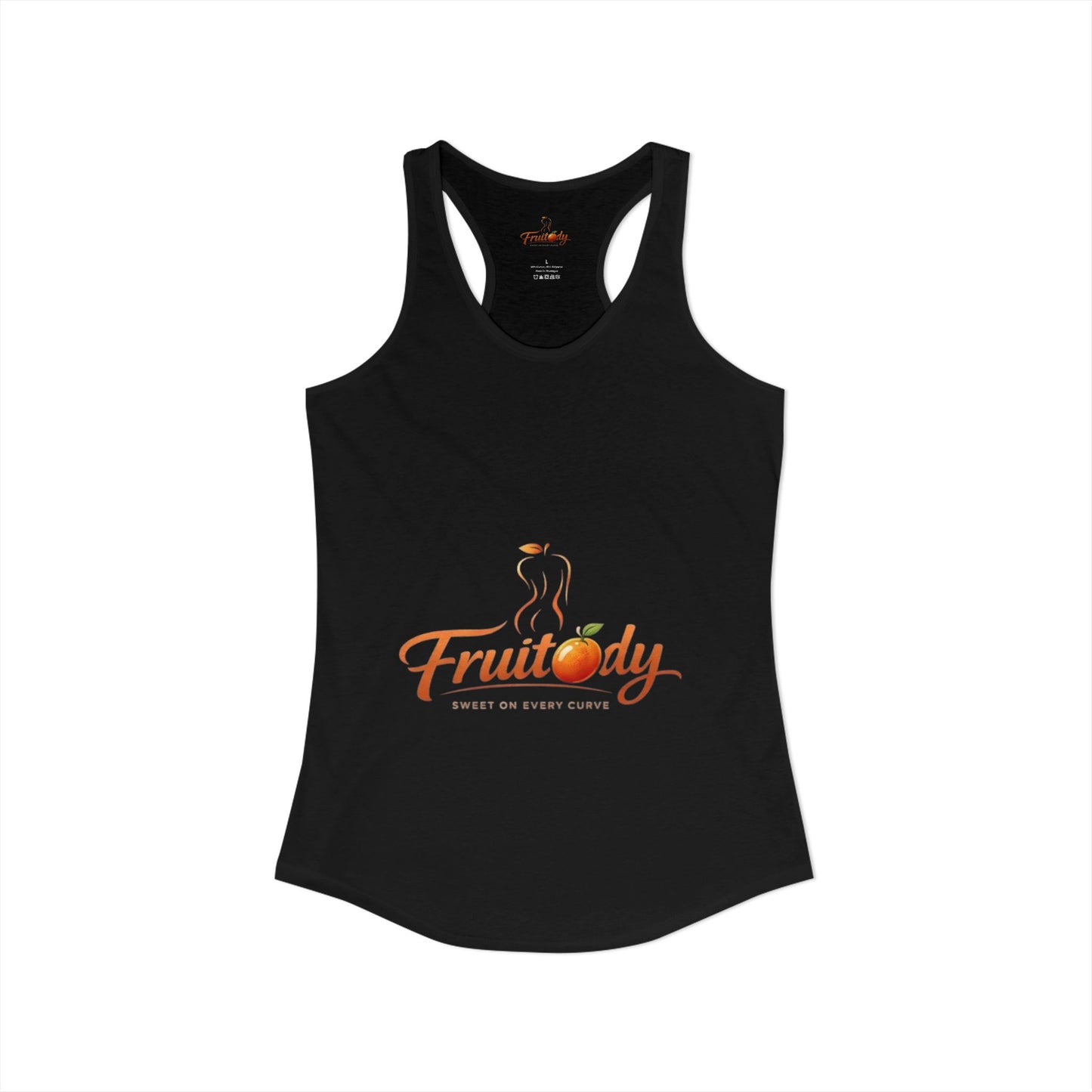 Black Women's Fruitody orange Racerback Tank