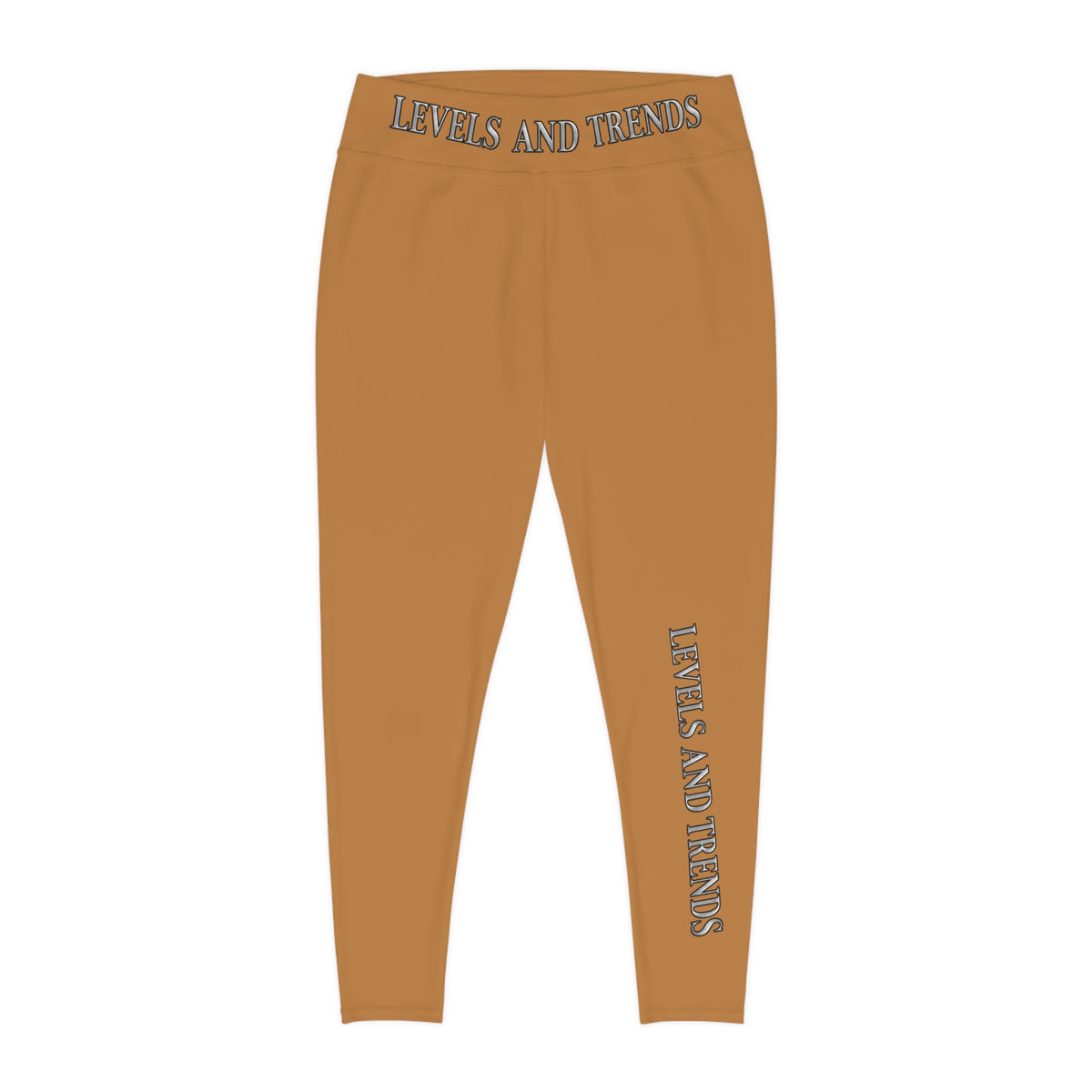 Plus Size Leggings - light brown  'Levels and Trends' All-Over Print