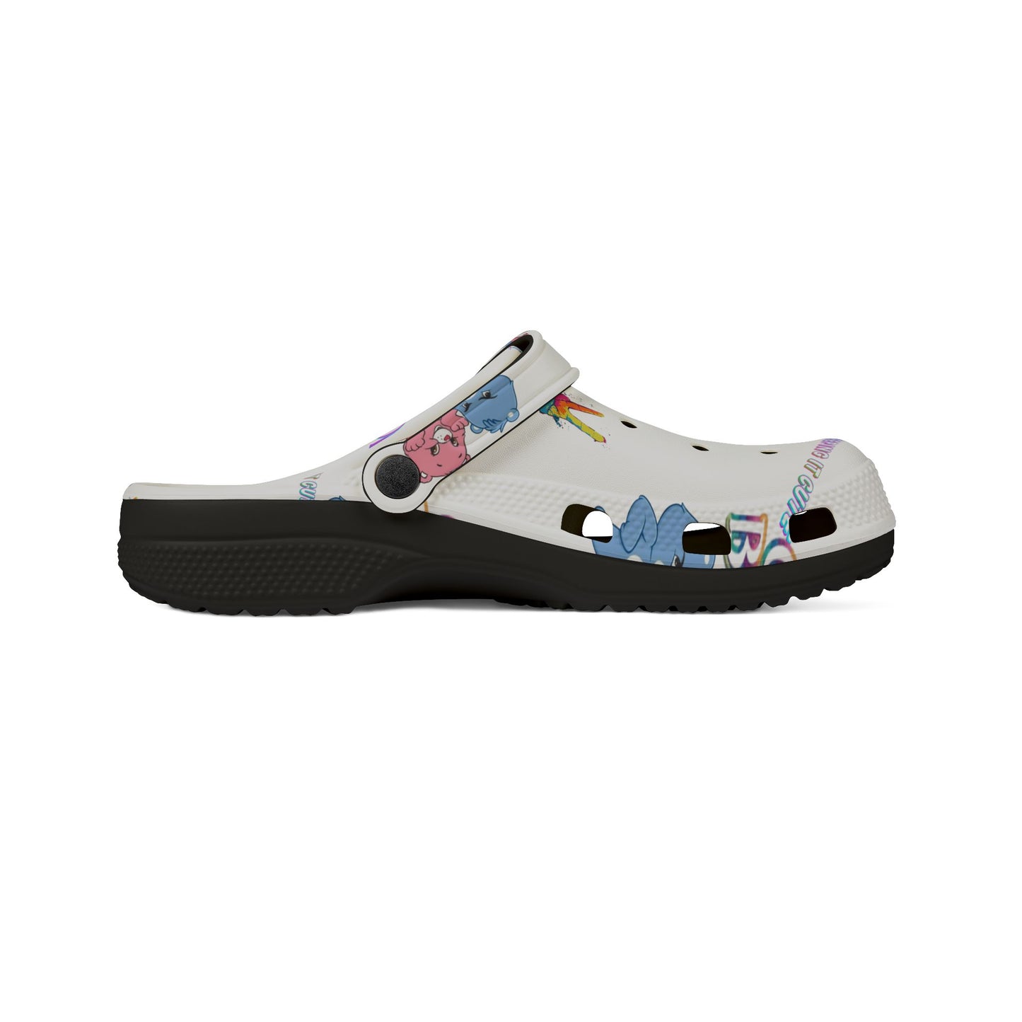 I don’t Care Bears crocs — "I’m Ok I Don’t Care" Printed Comfort Shoes