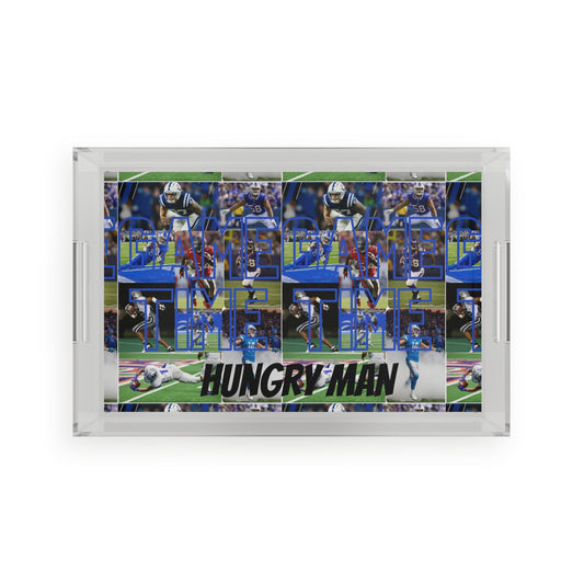 Sporty Acrylic Serving Tray, Game Day Decor, Hungry Man Theme, Kitchen Accessories, Hostess Gift, Football Party
