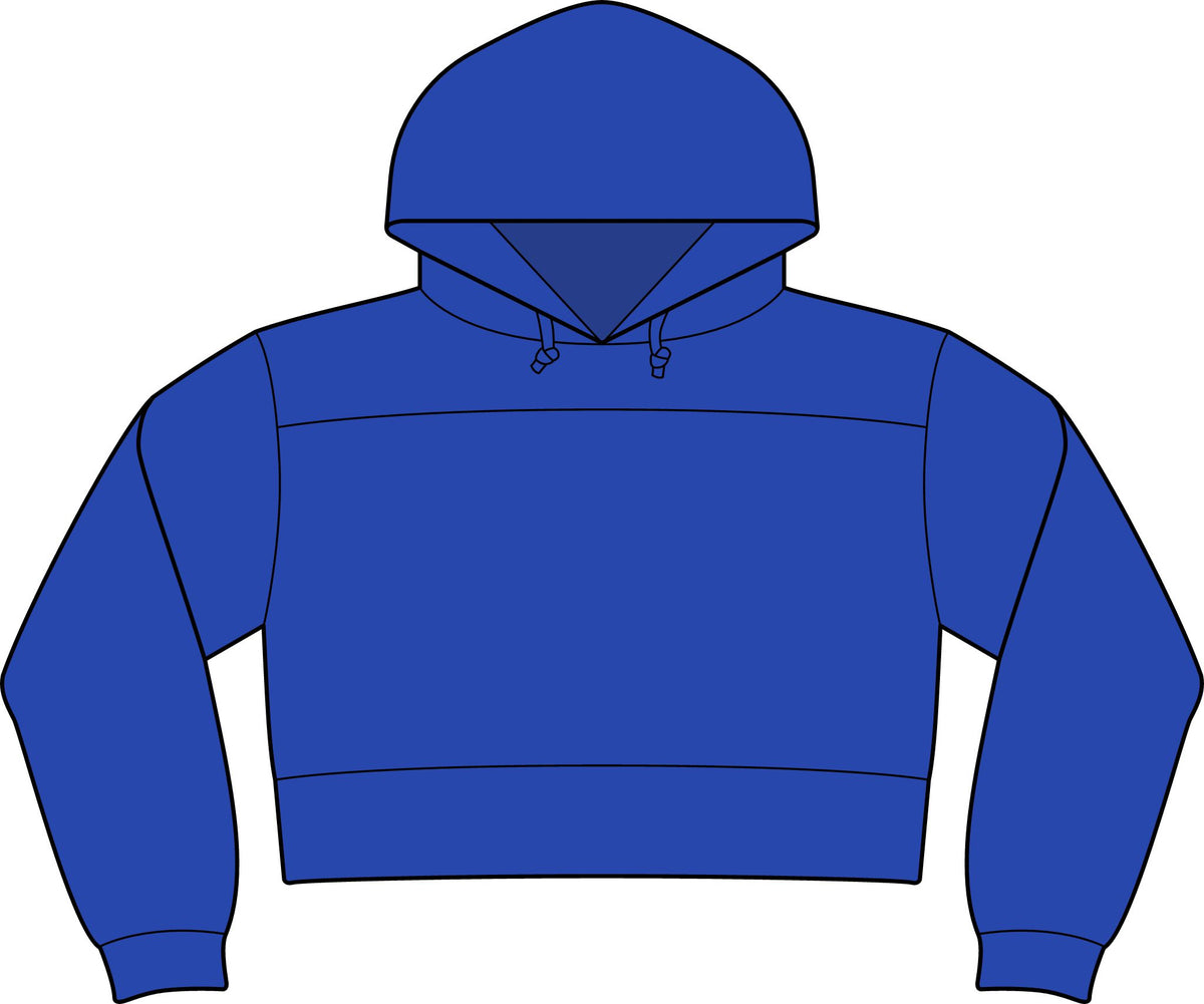 Cropped Hoodie — Levels and trends Cropped Fleece Hooded Sweatshirt