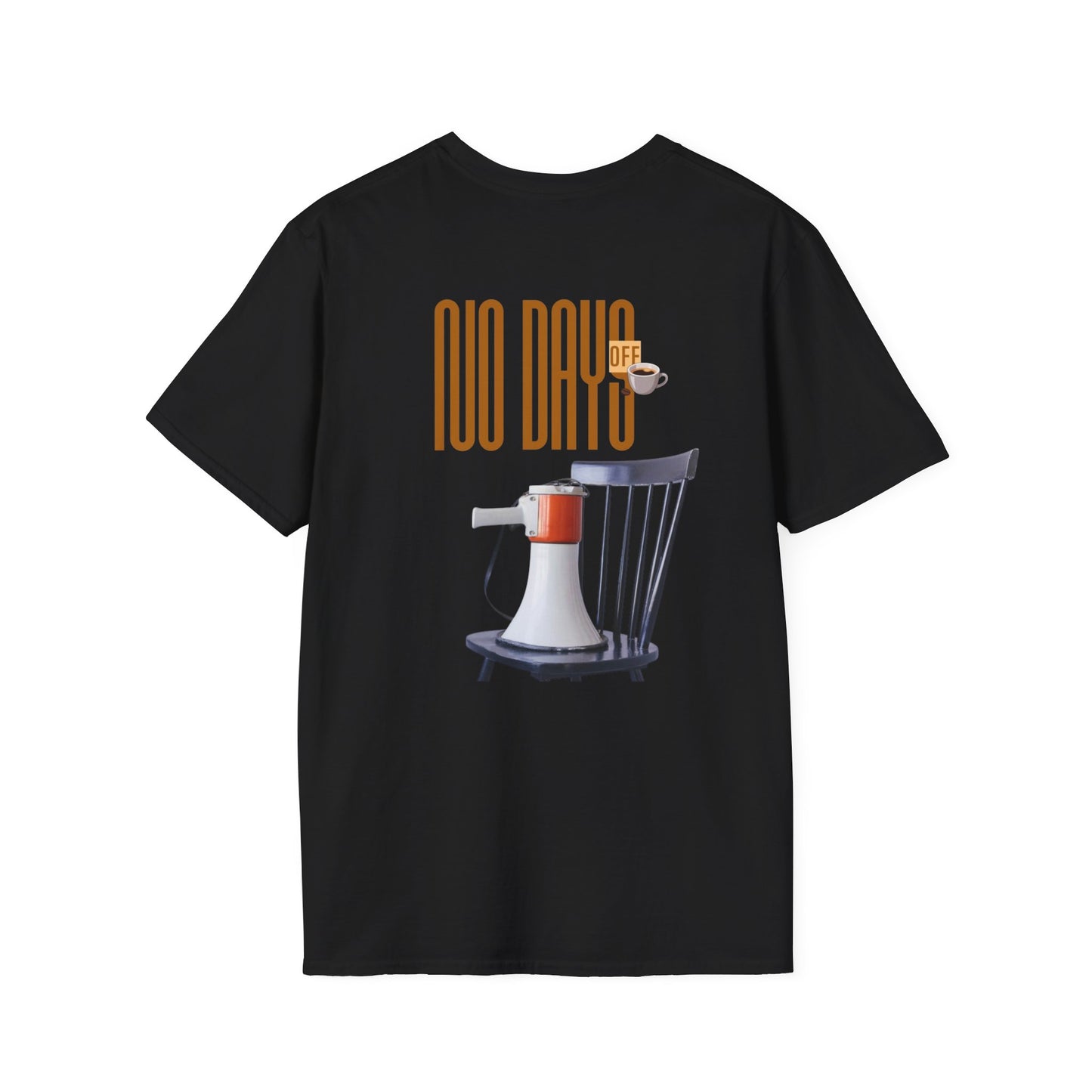 Coffee T-Shirt — “No Days off coffee” Retro Coffee Cup Design
