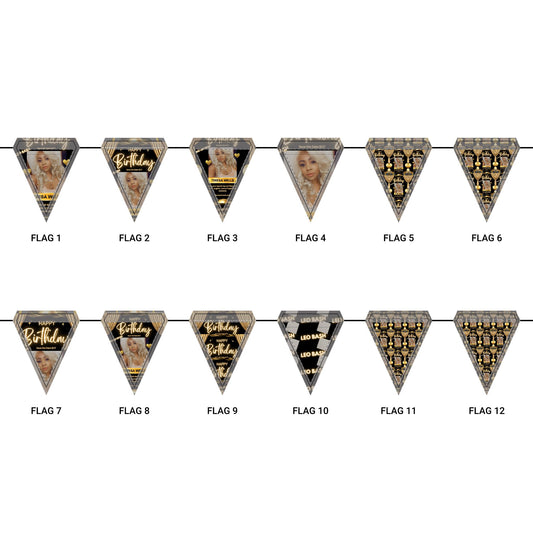 Birthday girl-Party Triangle Flags