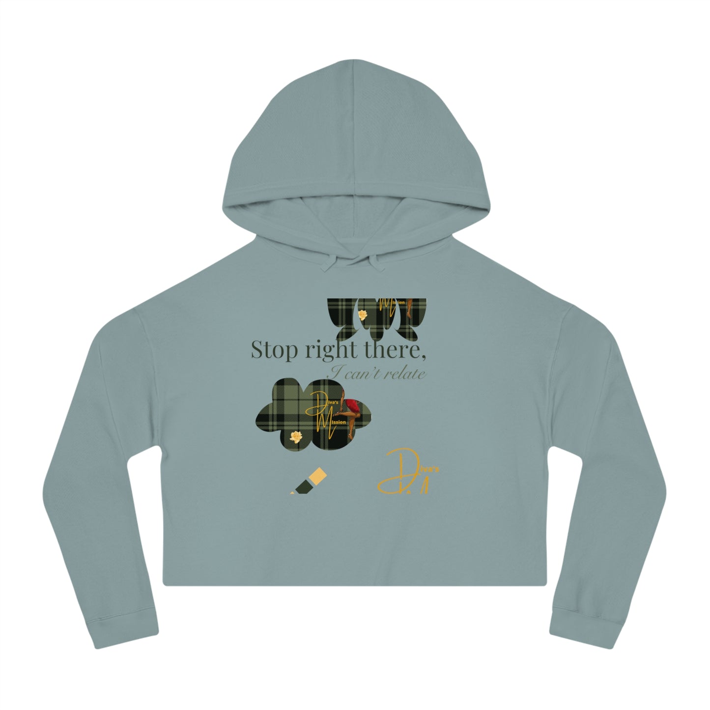 Diva’s Mission-Women’s Cropped Hooded Sweatshirt