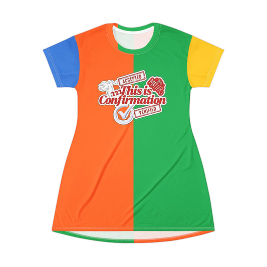 This is Confirmation-Colorblock T-Shirt Dress