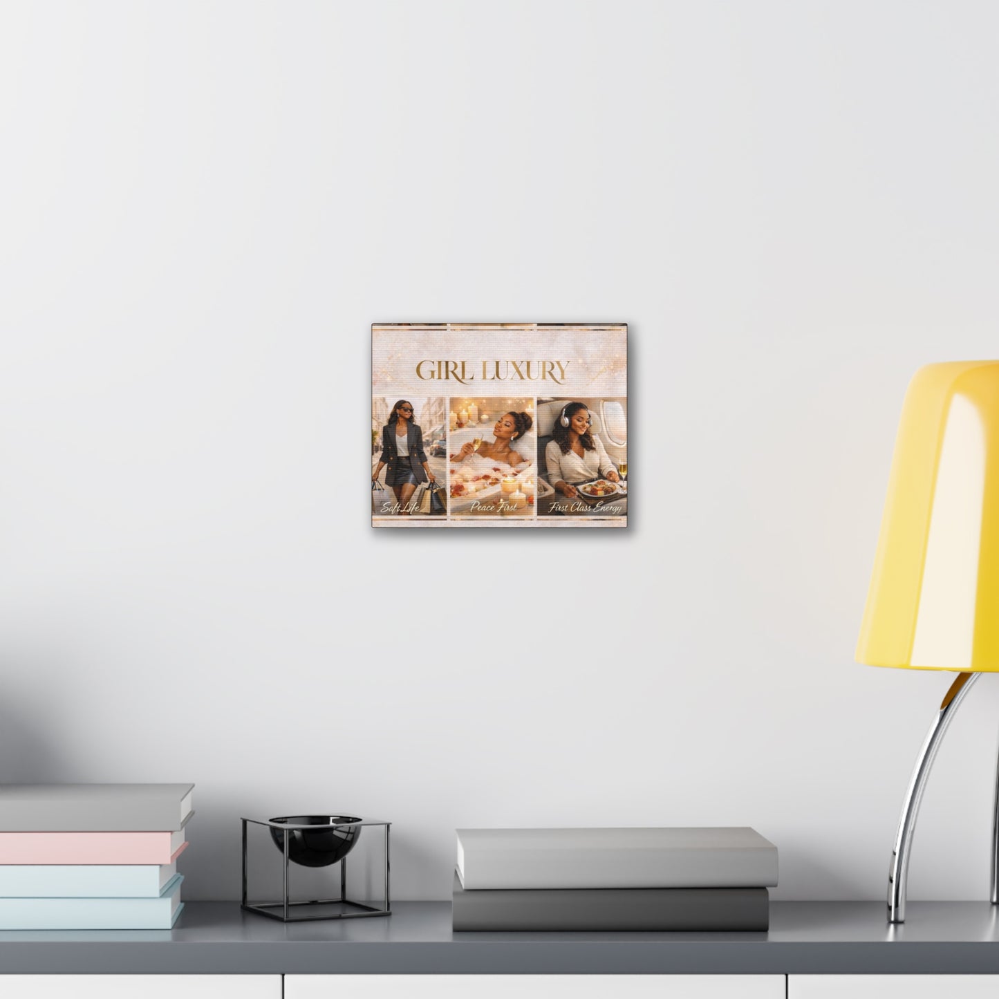 Girl Luxury Canvas Wall Art — "Girl Luxury" Spa, Travel & First Class Lifestyle Collage