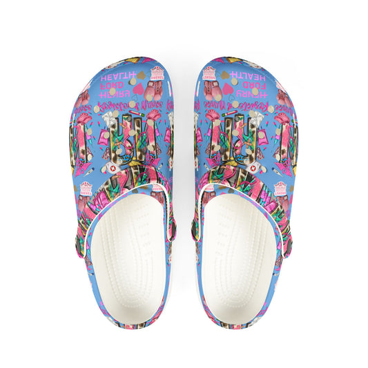 Henry Ford health Foam Crocs for Fun Comfort, Cute Garden Shoes, Trendy Summer Footwear, Perfect for Kids and Adults, Fun Gift Idea