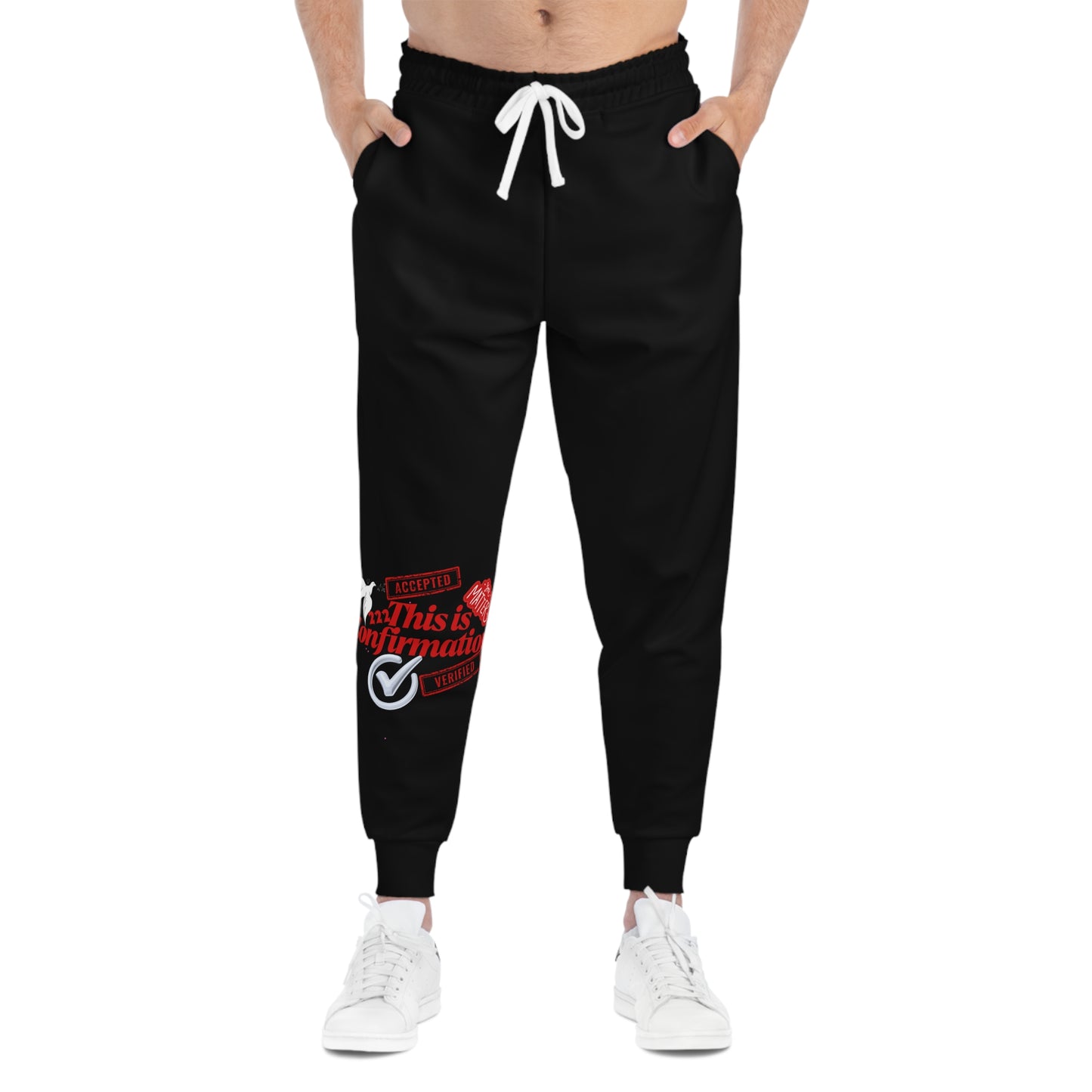 Athletic Joggers — Red Retro Cycling Club Graphic Sweatpants