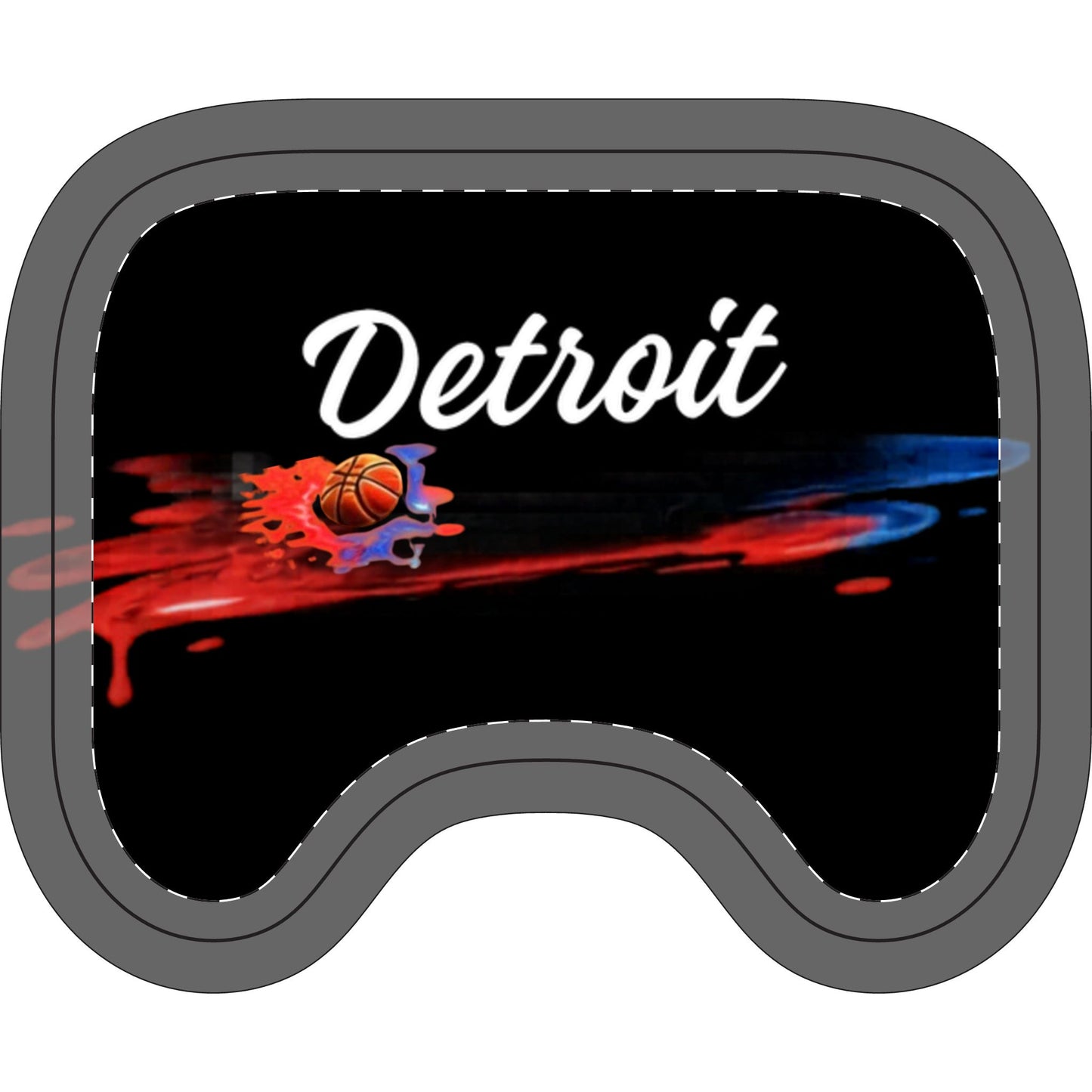 Toilet Three-Piece Set — Detroit 313 Basketball Bathroom Mat & Lid Covers