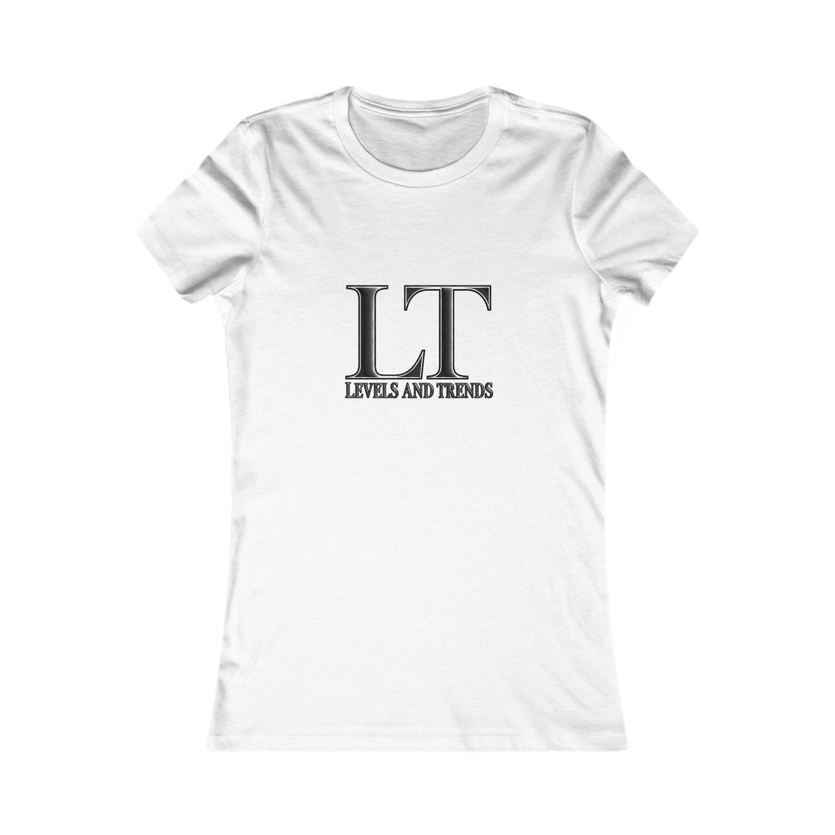 Levels and Trends (LT) black Women's Graphic Tee – Classic Monogram Logo