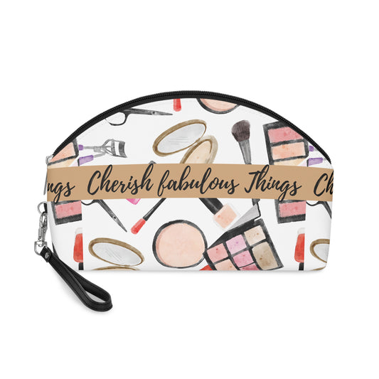 Chic Makeup Bag - Cherish Fabulous Things, Cosmetic Organizer, Gift For Makeup Lovers, Travel Pouch, Makeup Accessories