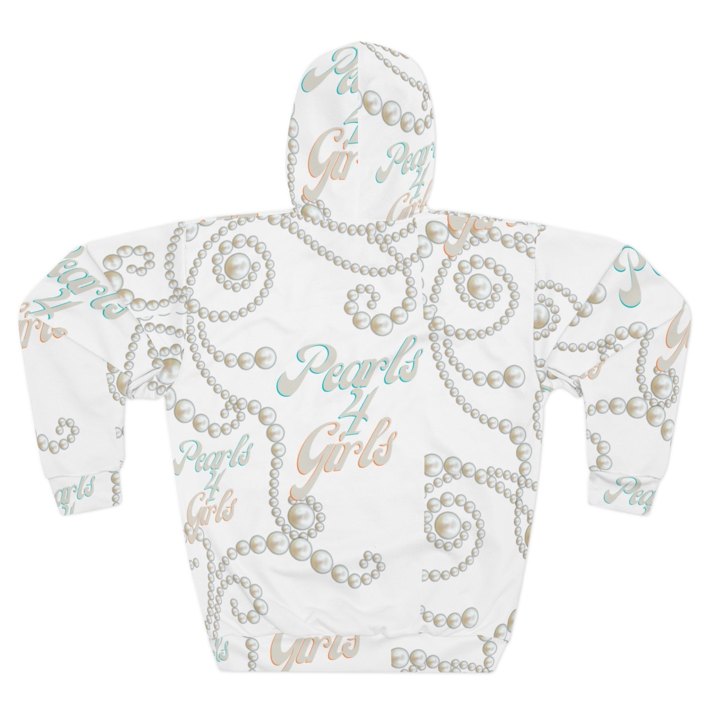 Pearls 4 Girls Pattern Hoodie — All-Over Print Pearl Necklace Design
