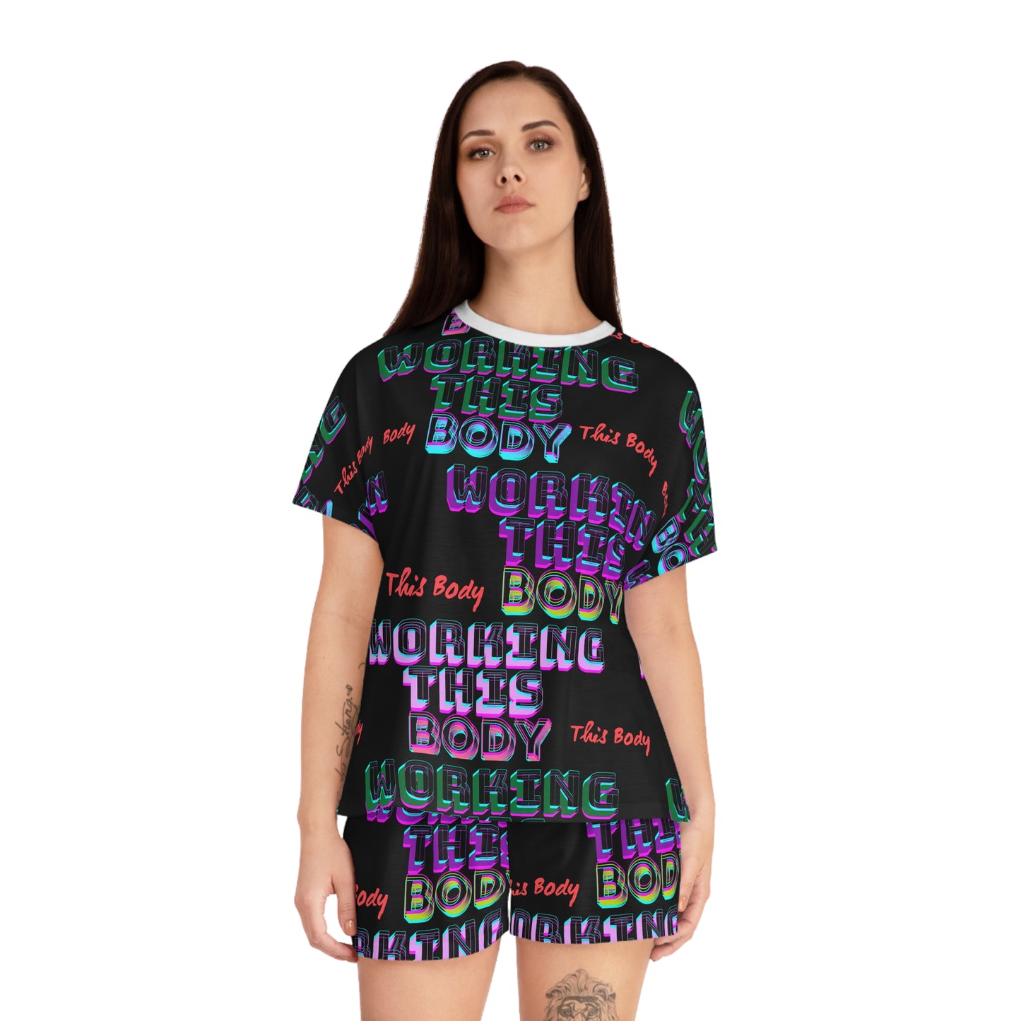 Vibrant Women's Short Pajama Set, Lounge Wear, Sleepwear, Gift for Her, Home Comfort, Pajama Party, Relaxation Essentials