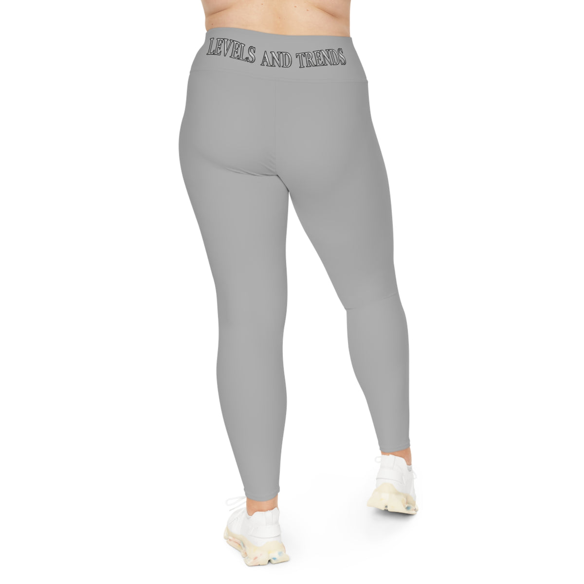 Plus Size Leggings - gray  'Levels and Trends' All-Over Print