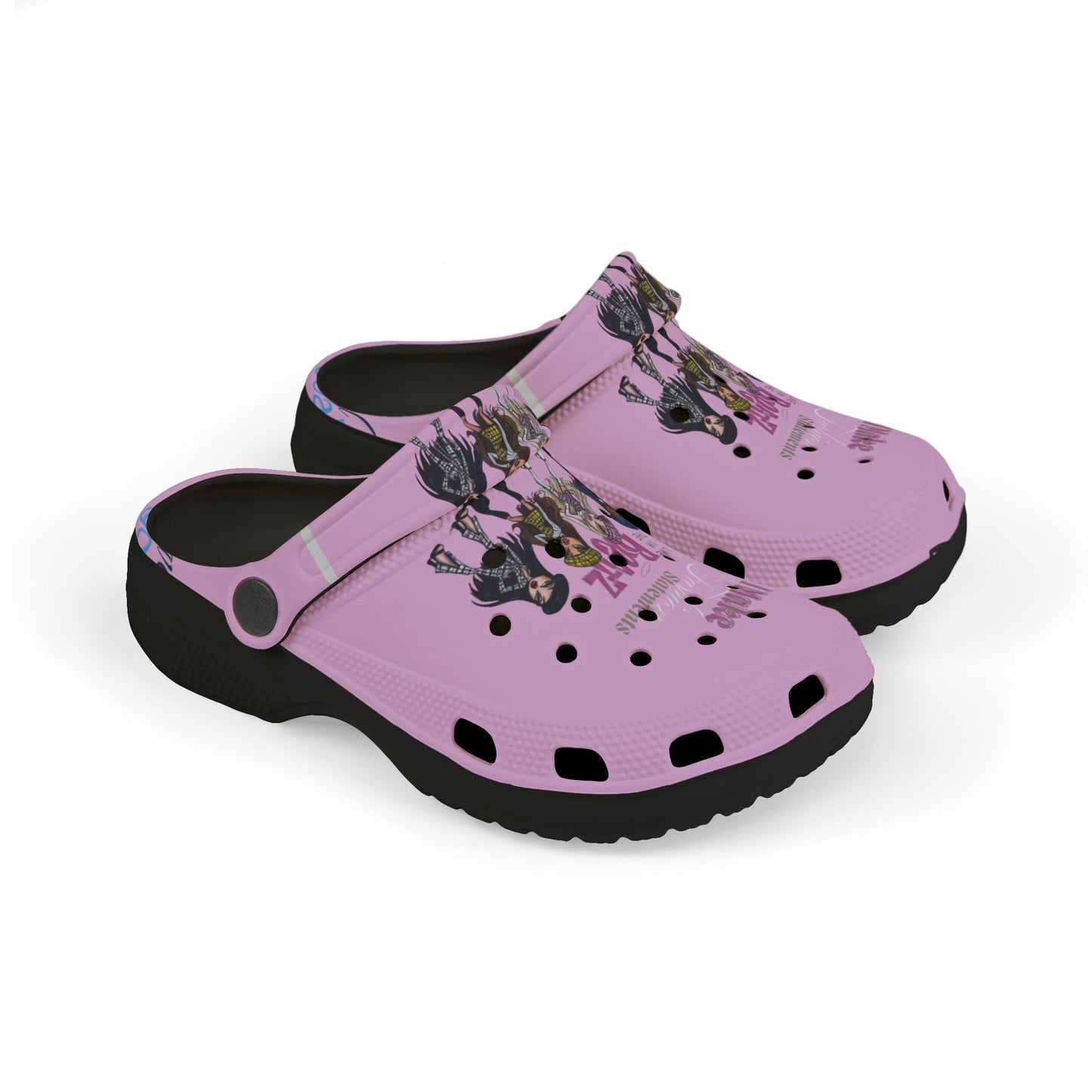 Kids Pink Anime Girl Crocs — “I Make Summertime Better” EVA Foam Sandals