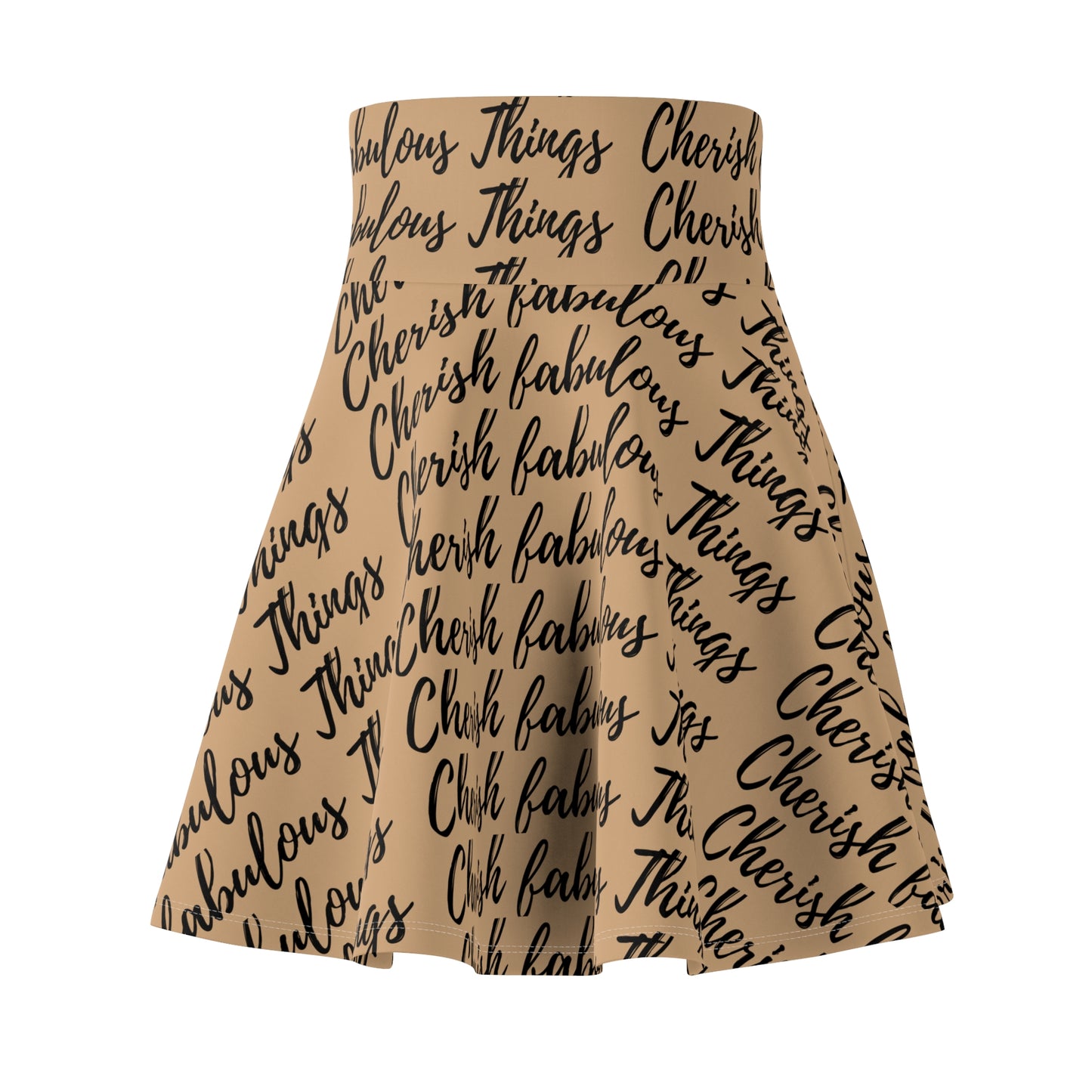 Cherish Fabulous -Script Print Skater Skirt