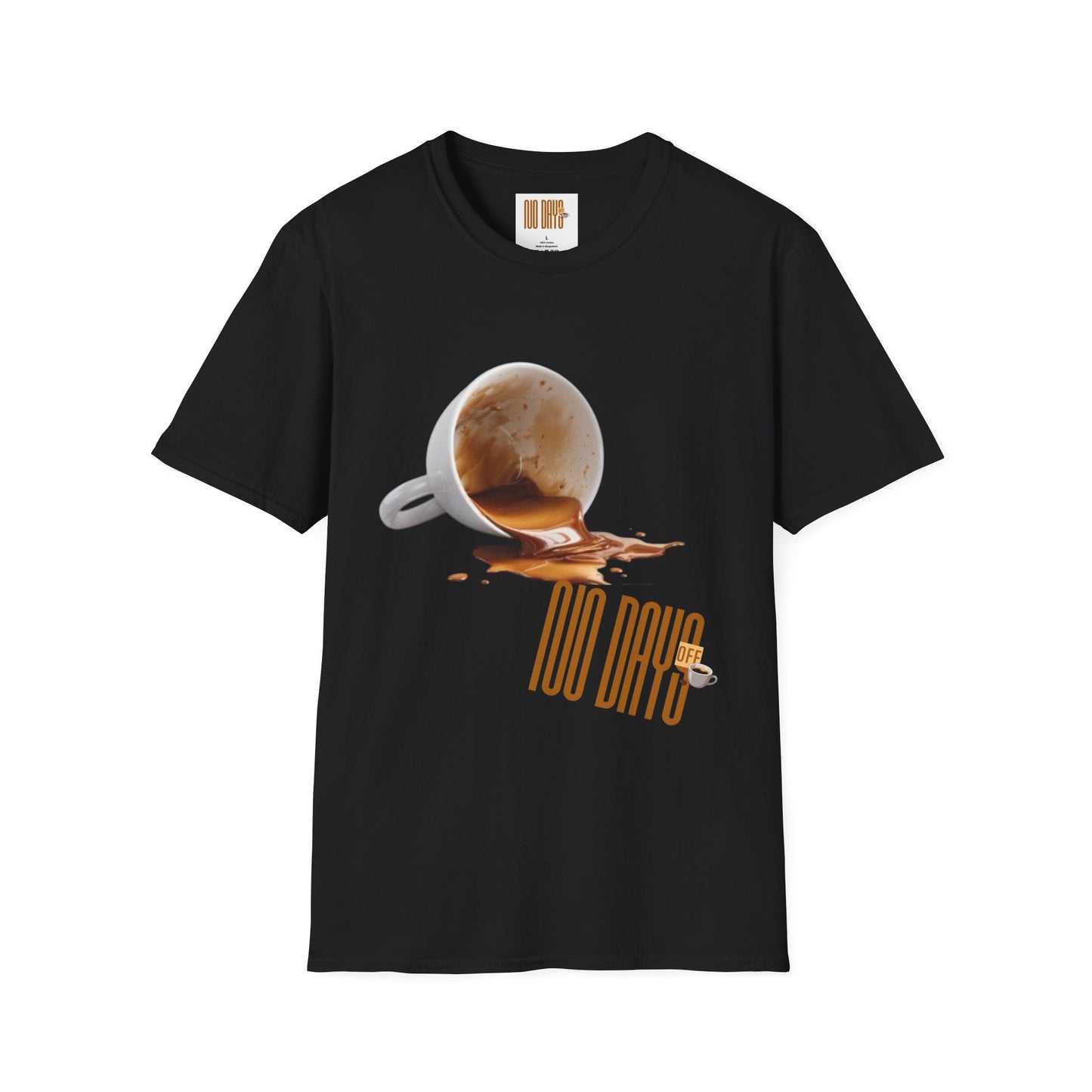 Coffee T-Shirt — “No Days off coffee” Retro Coffee Cup Design